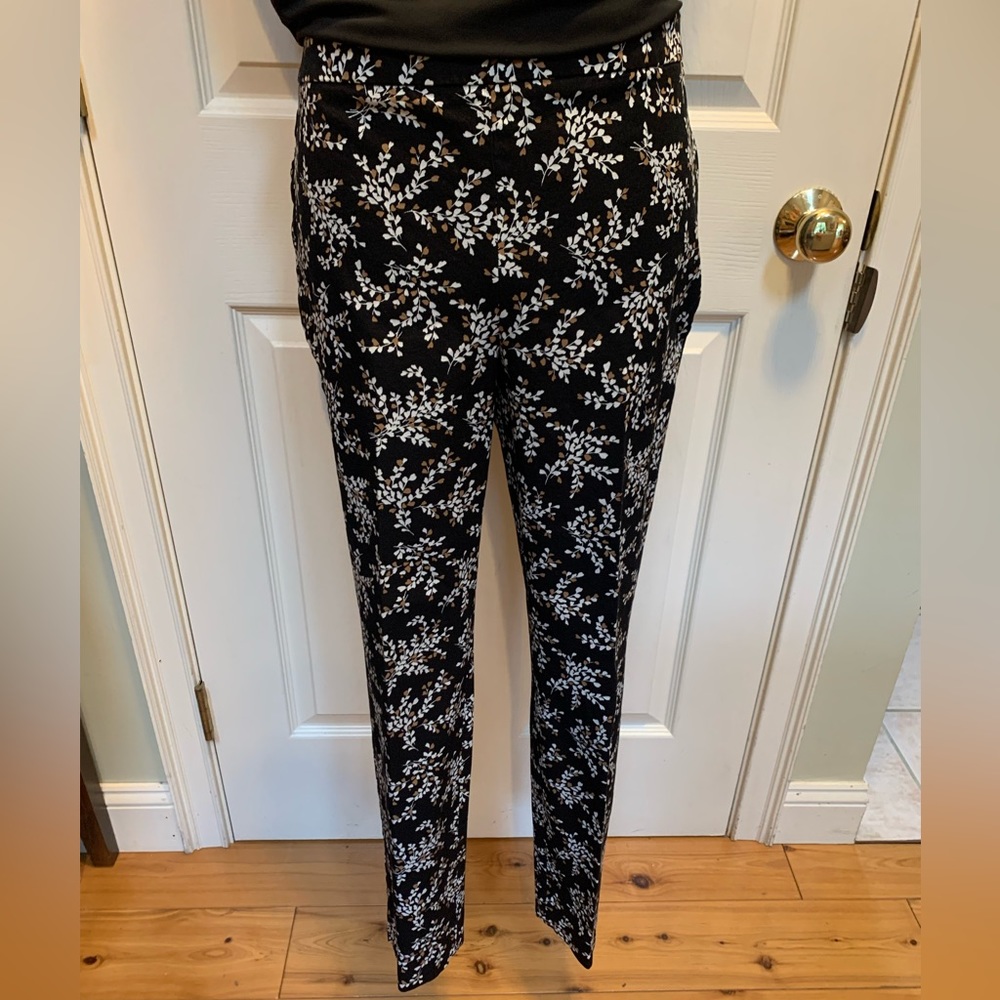 Talbots Chatham ankle cotton rayon blend slacks size 10 invisible, side, zipper